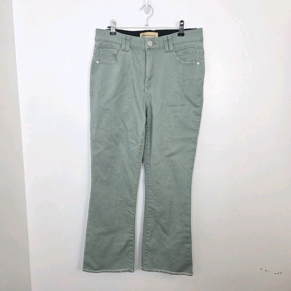 Democracy Green Ab Technology Itty Bitty Bootcut High Rise Jeans Size 8